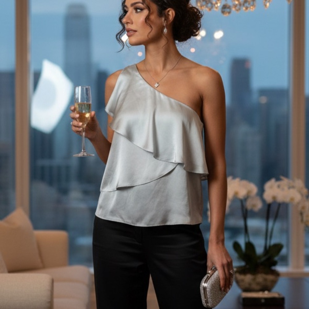 NWT Silk Aritzia Wilfred Le Fou “Desbiens” Blouse Sz Large